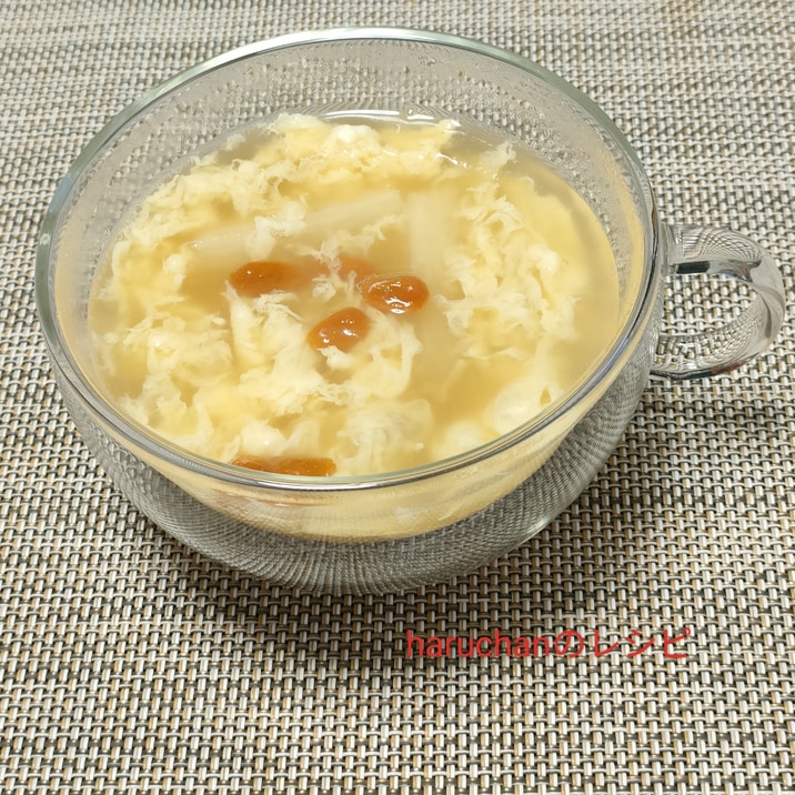 ふわふわ卵と長芋のスープ